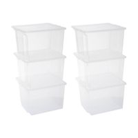 Iris Storage Box opbergbox - 30 liter - transparant - set van 6 - thumbnail