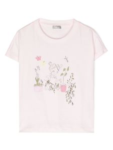 Il Gufo t-shirt en coton à imprimé graphique - Rose