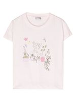 Il Gufo t-shirt en coton à imprimé graphique - Rose - thumbnail