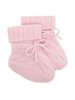 N.PEAL KIDS chaussons en maille torsadée - Rose