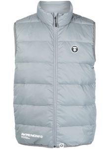 AAPE BY *A BATHING APE® gilet matelassé à boutons pression - Gris