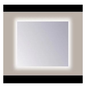 Spiegel Sanicare Q-Mirrors 75x60 cm PP-Geslepen Vierkant Met Rondom LED Cold White en Afstandsbediening incl. ophangmateriaal