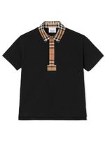 Burberry Kids polo à motif Vintage Check - Noir