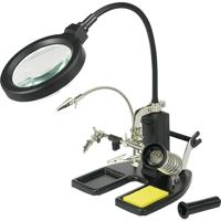 TOOLCRAFT 826054 LED-loeplamp met derde hand Vergrotingsfactor=2 x, 4 x Energielabel 2021 n.v.t.