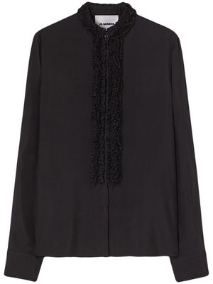 Jil Sander chemise mi-longue à volants - Noir