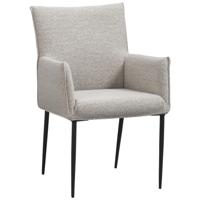 2e Halve Prijs Leen Bakker - Eetkamerstoel Teun - Lichgtrijs - Stof - Grijs - 58.5x64x91.5 Cm