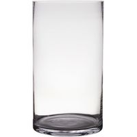 Transparante home-basics cylinder vaas/vazen van glas 40 x 25 cm   -