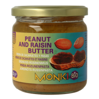 Pinda rozijnenpasta bio 330 Gram