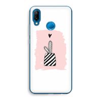 Zwart-wit cactus: Huawei P20 Lite Transparant Hoesje