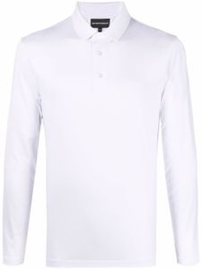 Emporio Armani polo à logo imprimé - Blanc