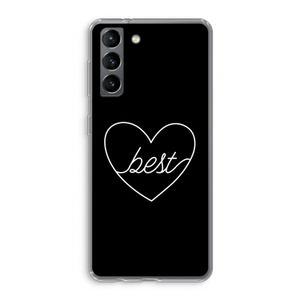 Best heart black: Samsung Galaxy S21 Transparant Hoesje
