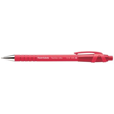 12x Paper Mate Flexgrip Ultra balpen rood medium