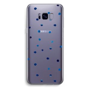 Blauwe stippen: Samsung Galaxy S8 Plus Transparant Hoesje