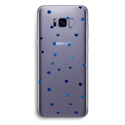 Blauwe stippen: Samsung Galaxy S8 Plus Transparant Hoesje