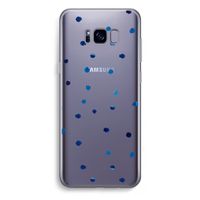 Blauwe stippen: Samsung Galaxy S8 Plus Transparant Hoesje