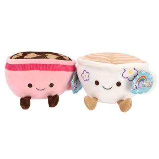 Pluchiez pluche koffie 18 cm 3 assorti