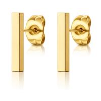 T-Bar oorbellen Dames Edelstaal Staaf Goudkleurig