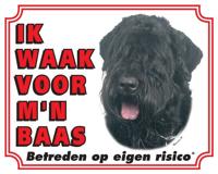 Bouvier Waakbord - Ik waak voor mijn baas