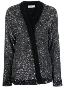 Fabiana Filippi cardigan à sequins brodés - Noir