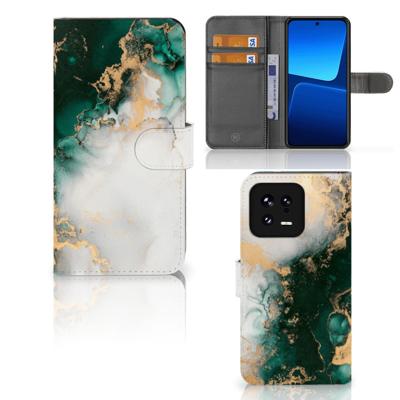 Bookcase voor Xiaomi 13 Marmer Groen Bookcase voor Xiaomi 13 Marmer Groen