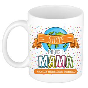 Naam mok mama Sterre - wit - de beste - keramiek - 300 ml - Moederdag/verjaardag