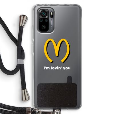I'm lovin' you: Xiaomi Redmi Note 10 Pro Transparant Hoesje met koord