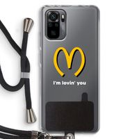 I'm lovin' you: Xiaomi Redmi Note 10 Pro Transparant Hoesje met koord
