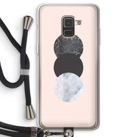 Marmeren cirkels: Samsung Galaxy A8 (2018) Transparant Hoesje met koord