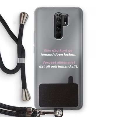gij zijt ook iemand: Xiaomi Redmi 9 Transparant Hoesje met koord