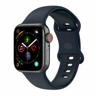 Siliconen sportbandje - Donkerblauw - Maat: S/M - Geschikt voor Apple Watch 44mm / 45mm / 46mm / 49mm Siliconen sportbandje - Donkerblauw - Maat: S/M - Geschikt voor Apple Watch 44mm / 45mm / 46mm / 49mm
