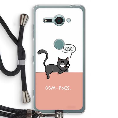 GSM poes: Sony Xperia XZ2 Compact Transparant Hoesje met koord