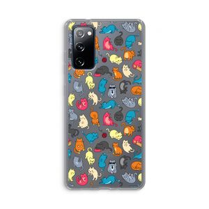 Kleurrijke katten: Samsung Galaxy S20 FE / S20 FE 5G Transparant Hoesje