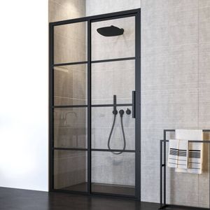 Sealskin SOHO schuifdeur naar links incl. antikalk 140x210cm zwart