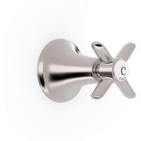 Tres Clasic stopkraan koud 1/2" bi x 1/2" bi rvs look