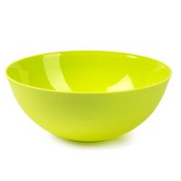 Serveerschaal/saladeschaal - D25 x H10 cm - kunststof - groen - 2,5 liter - thumbnail