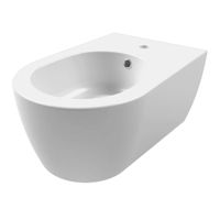 Royal Plaza Novia wandbidet met overloop 1 kraangat mat wit - thumbnail