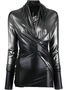 Rick Owens Lilies haut drapé Easy à design asymétrique - Argent