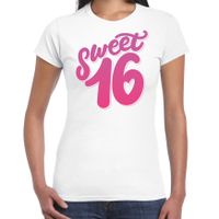 Sweet 16 verjaardag cadeau t-shirt wit dames