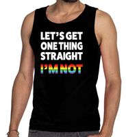 Gay pride lets get one thing straight tanktop zwart heren 2XL  -