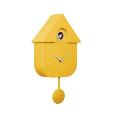 Karlsson Wandklok Modern Cuckoo - Geel