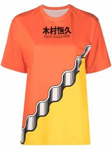 Rabanne x Kimura t-shirt colour block - Orange