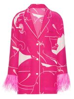 Valentino Garavani blouse Panther en crêpe - Rose