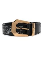 Versace ceinture Greca en cuir - Noir