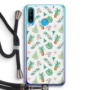 Ananas bladeren: Huawei P30 Lite Transparant Hoesje met koord