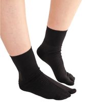 Hallux-sokken van bio-katoen, zwart Maat: 43-45 - thumbnail