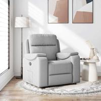 Fauteuil verstelbaar stof wolk grijs