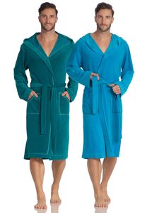 Capuchon badjas Vossen-aqua-xl