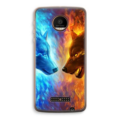 Fire & Ice: Motorola Moto Z Force Transparant Hoesje