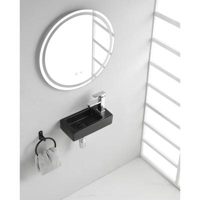 Wiesbaden Rhea S - Mini Fontein - Rechts - 36.5x18x9cm- Keramiek - Mat Zwart
