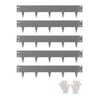 VEVOR gazonrand, tuinpalissade, perkrand, verpakking van 5, 990x181mm VEVOR gazonrand, tuinpalissade, perkrand, verpakking van 5, 990x181mm